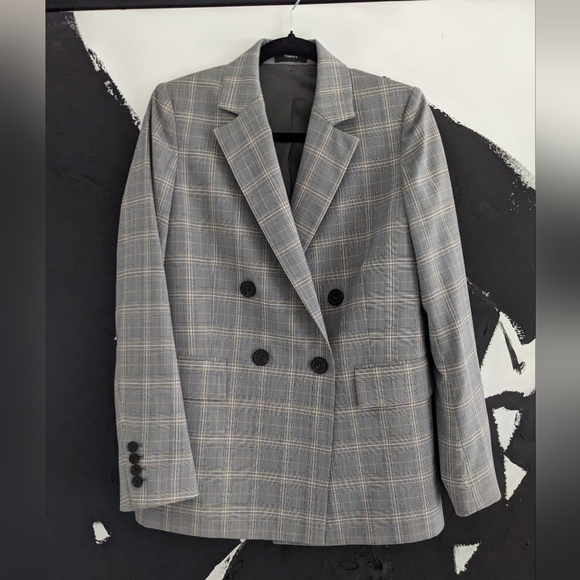 Theory Jackets & Blazers - Theory Piazza blazer in Maple Check Plaid